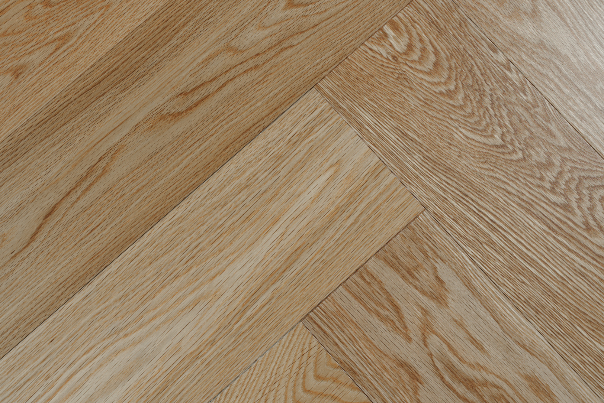 Паркетная доска AmberWood Венгерская елочка Дуб Селект бесцветный лак 915х127х14 мм (0,93 м2/упак)